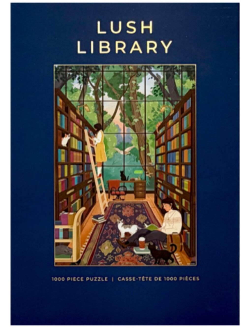 Hobbry Lush Library 1000 Piece Jigsaw Puzzle Nicole Lalonde NEW Sealed